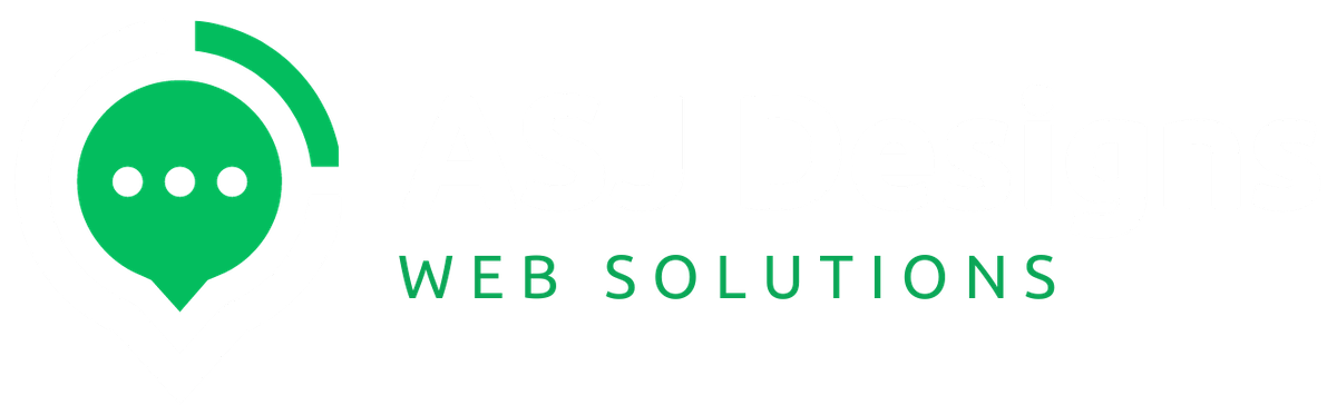 ASJ Designs logo for dark backgrounds